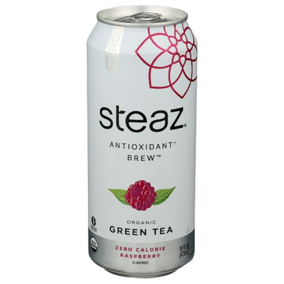 Steaz Organic Zero Calorie Raspberry Iced Green Tea 16 fl oz (Pack Of 3)