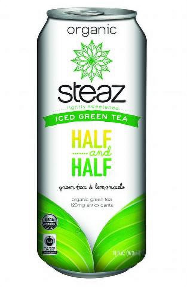 Steaz Regular Half And Half Green Tea With Lemonade 16 OZ (Pack of 12)
