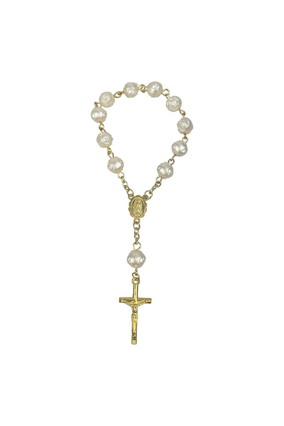Acrylic Finger Rosaries Baptism Rosary Small Rosary with Cross Party Favor