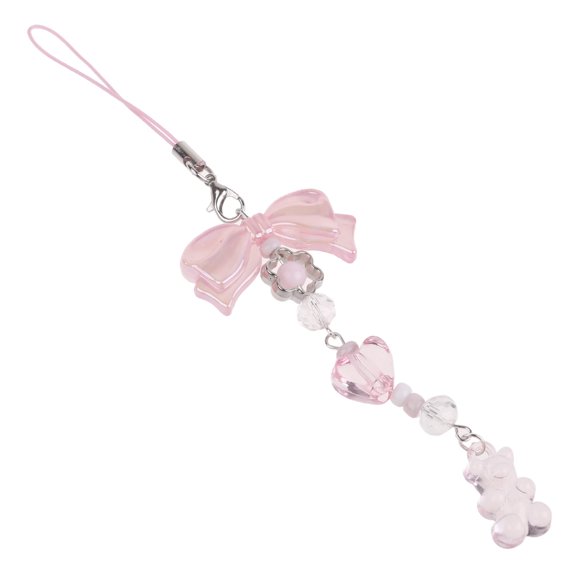Stebcece Bowknot Heart Phone Charm Antilost Y2K Cellphone Strap Hangings Cord Women