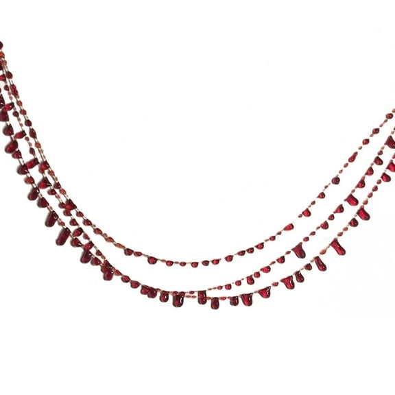 Stebcece Crystal Irregular Blood Necklace Dripping Blood Choker Wedding Jewelry Gift