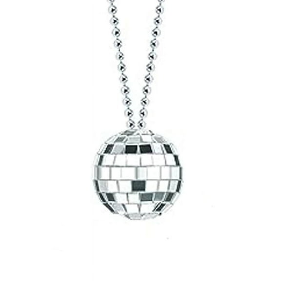 Stebcece Elegant Mirror Disco Ball Necklace Clubbing Party Neckwear 70s Jewelry Pieces