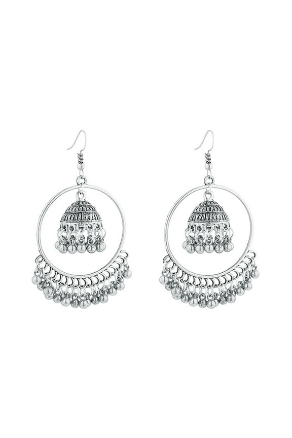 Ethnic Style Jhumka Indian Dangle Earring Jewelry Bells Tassel Drop Earring Gift