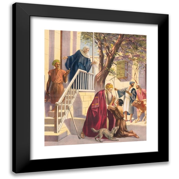 Stecher Litho. Co 20x22 Black Modern Framed Museum Art Print Titled - The Return of the Prodigal (1905)