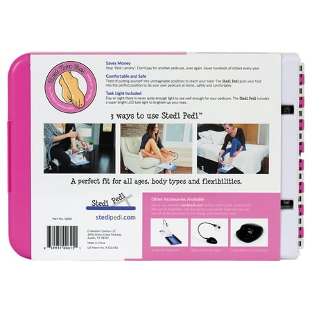 Stedi Pedi 12001 DIY Pedicure Kit with Led Task Light (Pink)