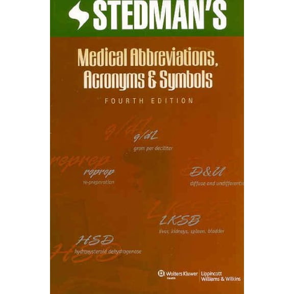Pre-Owned Stedman's Medical Abbreviations, Acronyms & Symbols (Paperback) 0781772613 9780781772617