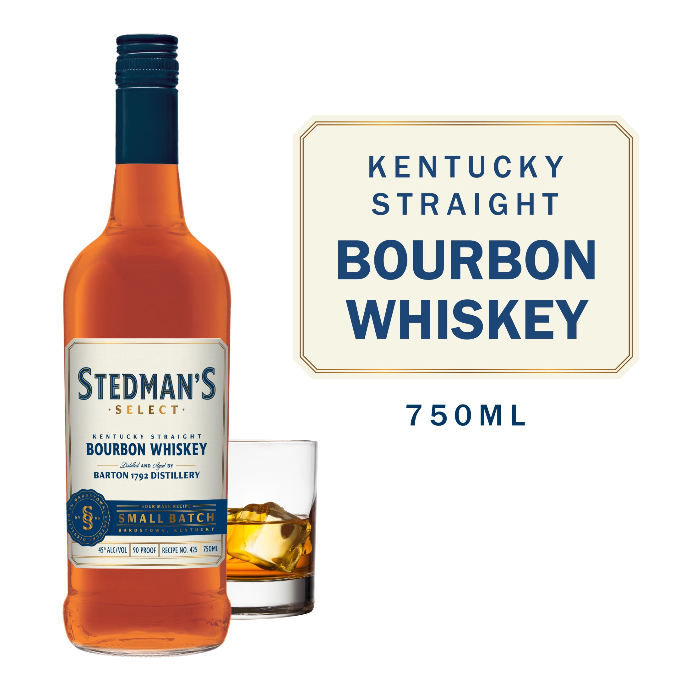 Stedman’s Select Kentucky Straight Bourbon Whiskey, 750 ml Bottle, 45% ABV
