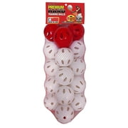 Stee-Rike 3 Premium Plastic Hard Practice Baseballs, White & Red.  20 ( with 4 red curve balls) Pack New. 1.5 lbs
