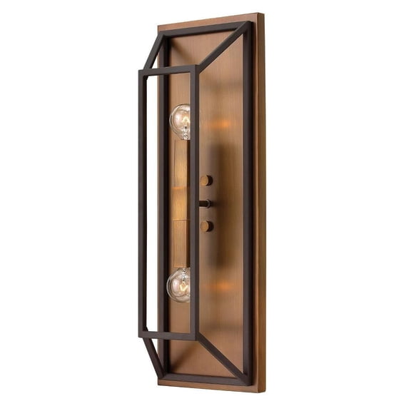 Steel 2 Light Wall Sconce in Modern Farmhouse Style-22.25 inches H X 7.5 inches W-Bronze Finish Bailey Street Home 81-Bel-3002236