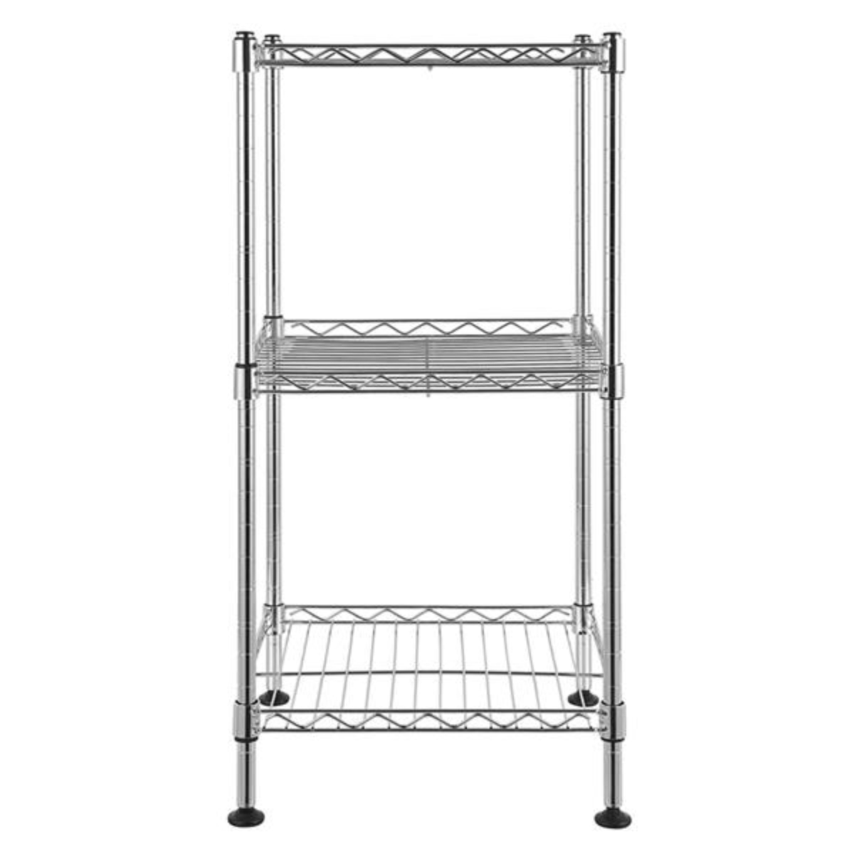 Steel 3Tier Wire Shelving Tower with Sturdy Design for Organization