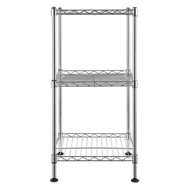 Steel 3Tier Wire Shelving Tower with Sturdy Design for Organization