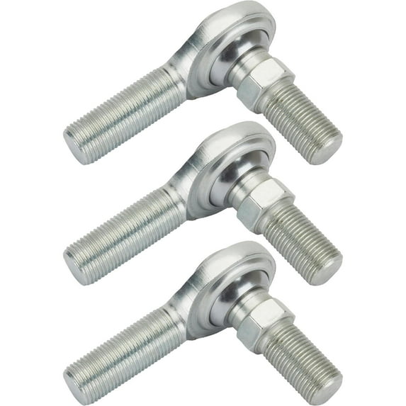 Steel 5/8 Inch LH Male Heim Joint Rod Ends with Stud – 3 Pack