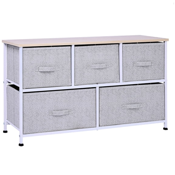 Steel 5-Drawer Storage Tower with Particle Panelling / Long-lasting Storage for Home Use