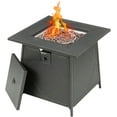 Steel 50K BTU Smokeless Propane Gas Square Table Fireplace for Outdoor