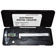 Steel 6-Inch Digital Caliper with Large LCD Screen, Includes Battery and Storage Case
