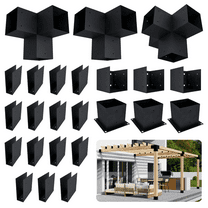 Steel 6x6 Pergola Joist Brackets for Up to 24' x 8 Patio Pergola with Roof - Modular Pergola Kit for DIY Pergola Attached to House (Wood Not Included)