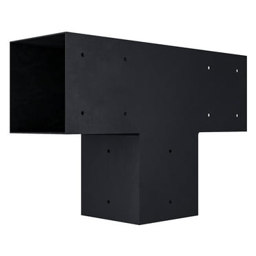 Steel 6x6 T Bracket for Pergola or Wall Frame - 3-Way Bracket Forming a T Shape (1-Pack)