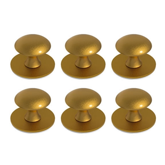 Steel Adhesive Knobs Set Round Cabinets Hardware Furniture Handles auto Stick Pull 6pcs for Wardrobes Glass Door Decor