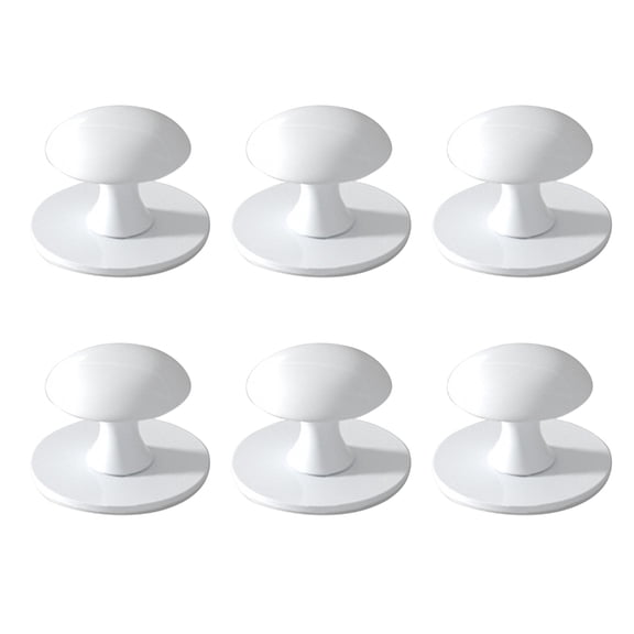 Steel Adhesive Knobs Set Round Cabinets Hardware Furniture Handles auto Stick Pull 6pcs for Wardrobes Glass Door Decors