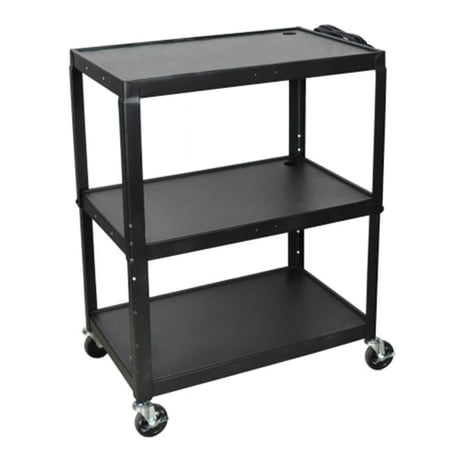 Steel Adjustable Height Extra Large AV Cart