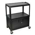 thumbnail image 1 of Steel Adjustable Height Extra Large Av Cart with Cabinet, 1 of 1