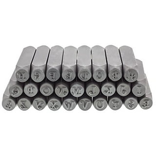 6mm Curlz Font Metal Letter Alphabet Stamp Uppercase Set - SGE
