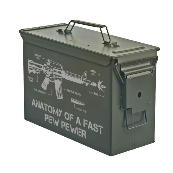 Steel Ammo Can Storage Box Ammunition Case Anatomy Of A Fast Pew Pewer (30cal, Green)