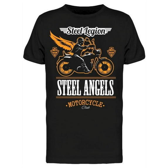 Steel Angels Motorcycle Club T-Shirt Men -Image by Shutterstock, Male Large
