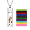 thumbnail image 1 of Steel Aromatherapy Necklace Diffuser Perfume Oil Essential M6B6, 1 of 6