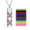 thumbnail image 1 of Steel Aromatherapy Necklace Diffuser Perfume Oil Essential U4X2, 1 of 1