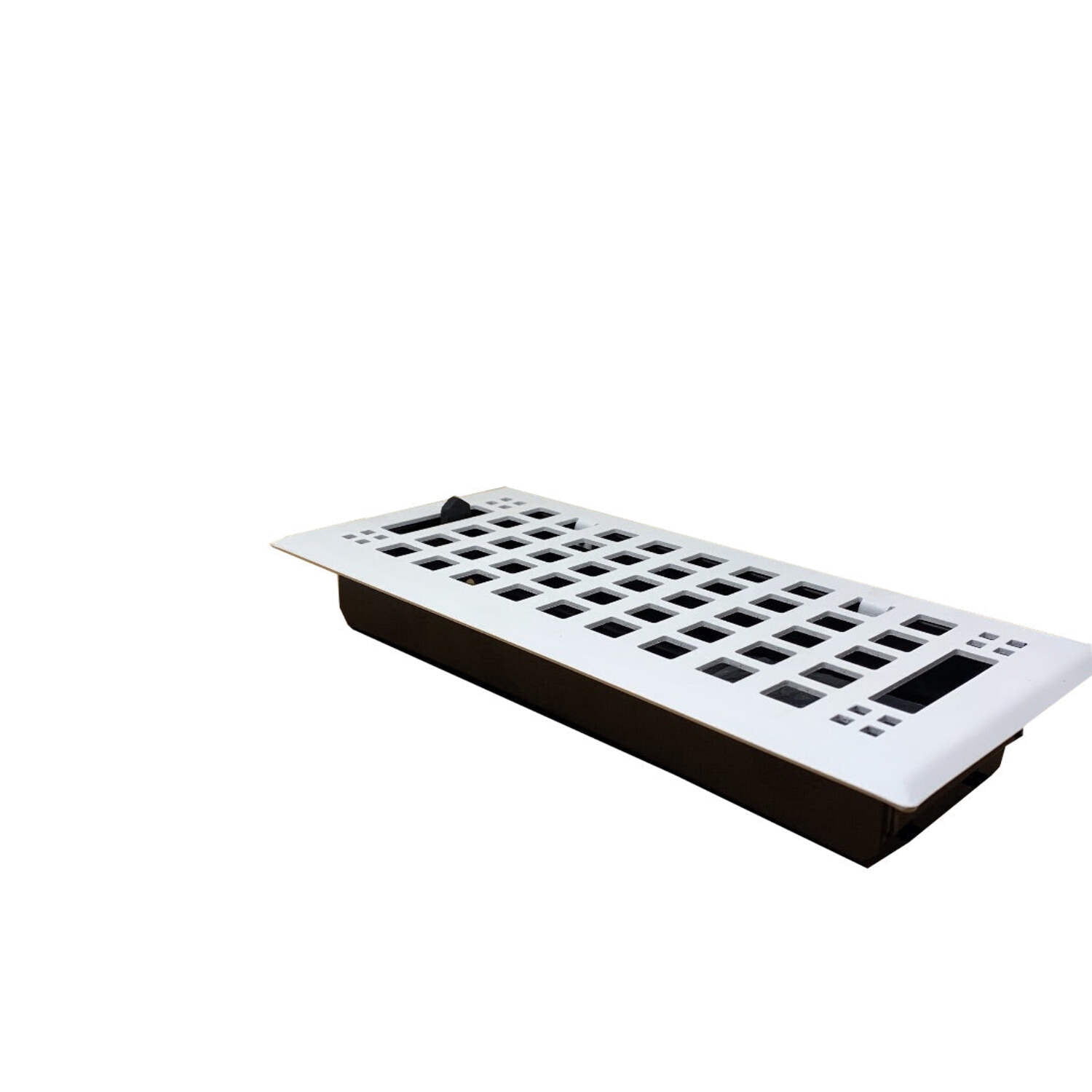 White Steel Artisan Vent Cover with Adjustable Dampers