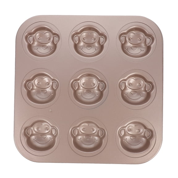 MIPCASE Cute Cookie Molds Monkey Shape Cake Baking Mold Carbon Steel High Temperature Resistance 6 Pieces