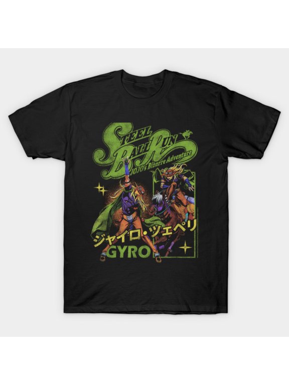 Steel Ball Run Jojos Bizarre Adventure Gyro Distressed Japanese Manga T-Shirt Sizes S-5Xl GooGate