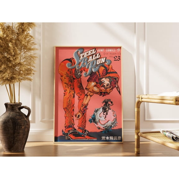 Steel Ball Run Vol Twenty Three Poster, Jojo Wall Art Print, Unframed Paper Poster 24x36in