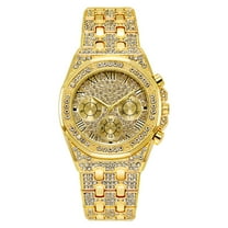 Steel Band Quartz Rhinestone Dial Men's Fashion Watch