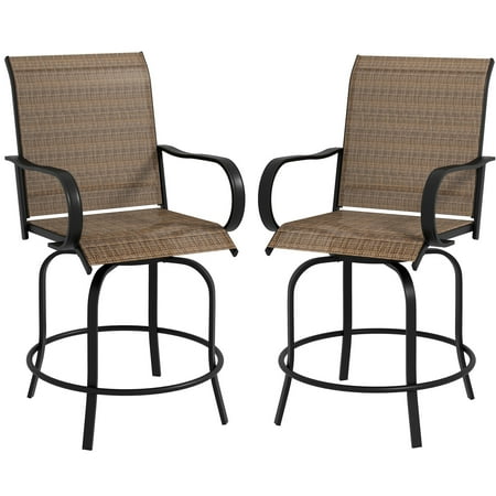 Steel Bar Set - 360° Swivel with Mesh Breathability - Backyard Lounge / Durable and Comfortable Seating Solution