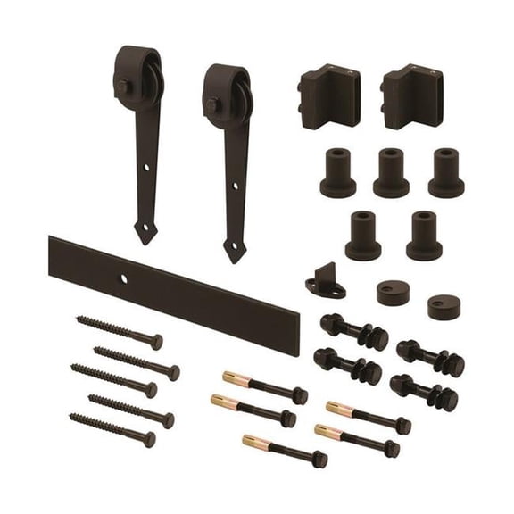 Steel Barn Door Hanger Kit, Black