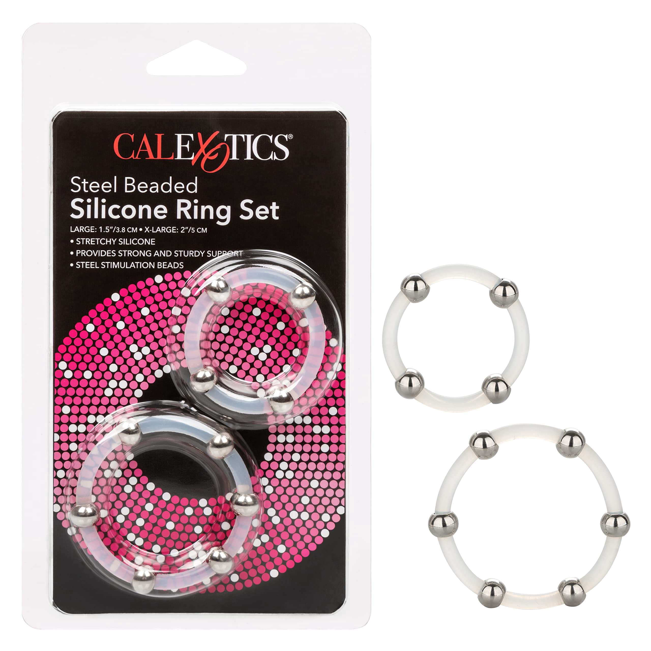 Steel Beaded Silicone Ring Set - Walmart.com