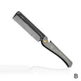 thumbnail image 1 of Steel Beard and Mustache Comb Folding Fine Comb Pocket Q9D8, 1 of 9