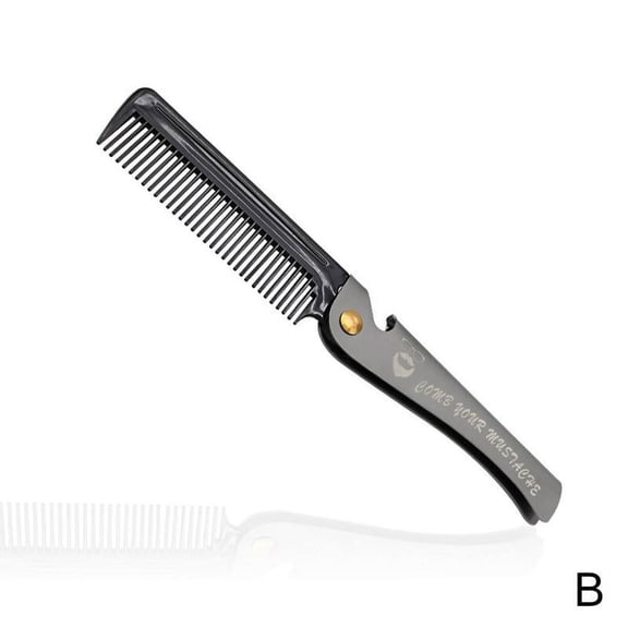 Steel Beard and Mustache Comb Folding Fine Teeth Comb Z Hot New Pocket