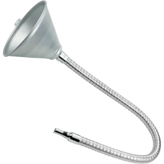 Steel Bendable Universal Spout Funnel with Steel Structure Flexible Hose and Screen. Ideal for Filling All Oils, Diesel, Gasoline and conveying Other Liquids