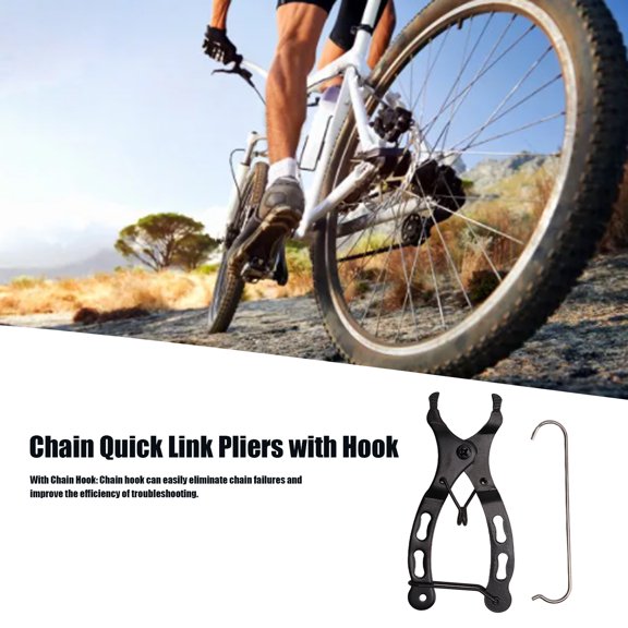 Steel Bicycle Chain Quick Link Plier Tool with Removal Hook for Bike Repair Installation