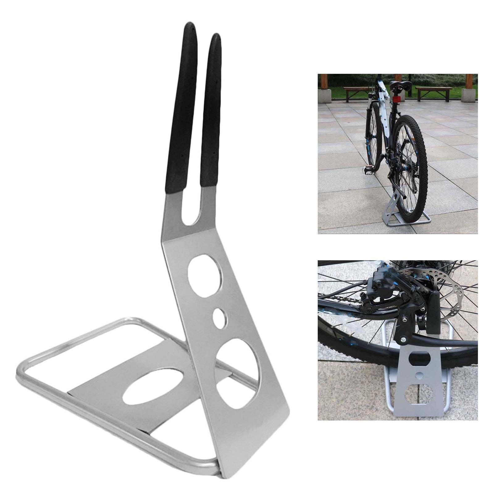 Steel Bike Floor Parking Stand Rack Holder Folding Sturdy Storage Stand Garage Apartment Mounting Easy Rubber