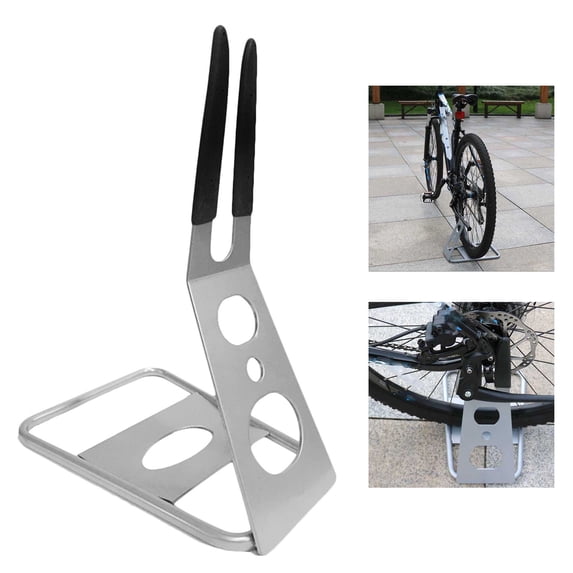 Steel Bike Floor Parking Stand Rack Holder Folding Sturdy Storage Stand Garage Apartment Mounting, Easy , Rubber
