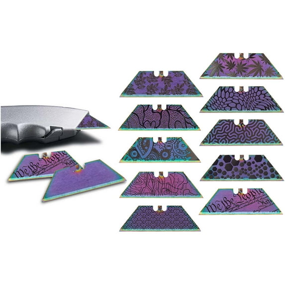 Steel Blade for Utility Knife Box Cutter Engraved by NDZ Performance, Brain