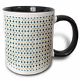 thumbnail image 1 of 3drose, Steel Blue and Image of Gold French Diamond Pattern, 15oz Two-tone Black Mug, 1 of 6