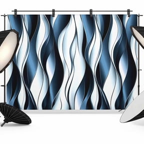 Steel Blue Gradient Line Photography Backdrop 7x5FT, Abstract Twist Photo Backdrops, Background for Photography Studio Photo Studio Background, Back Drop for Photoshoot