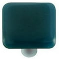 thumbnail image 1 of Steel Blue Square Glass Cabinet Knob - Aluminum Post, 1 of 1