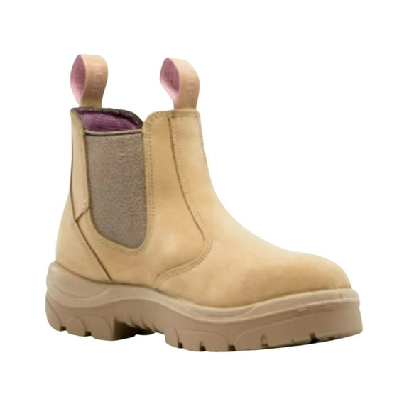 Steel Blue Women's Hobart 6" Chelsea Work Boot Toe Sand 6.5 W  US