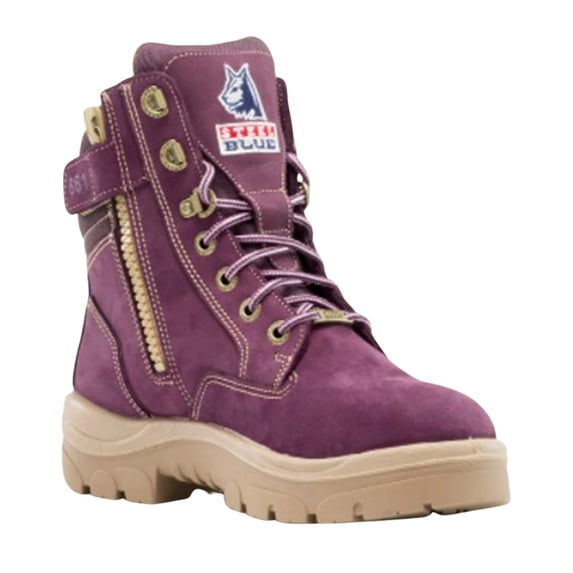 Steel Blue Women's Southern Cross 6" Water Resistant Work Boot Toe - 892861-PUR 9.5 W US